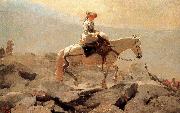 Winslow Homer Hakusan in horse riding trails France oil painting artist